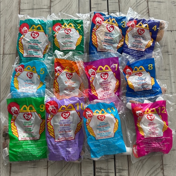 Ty Other - VTG McDonald's Ty Beanie Babies 1999 Set of 12 New in Package, Complete Set